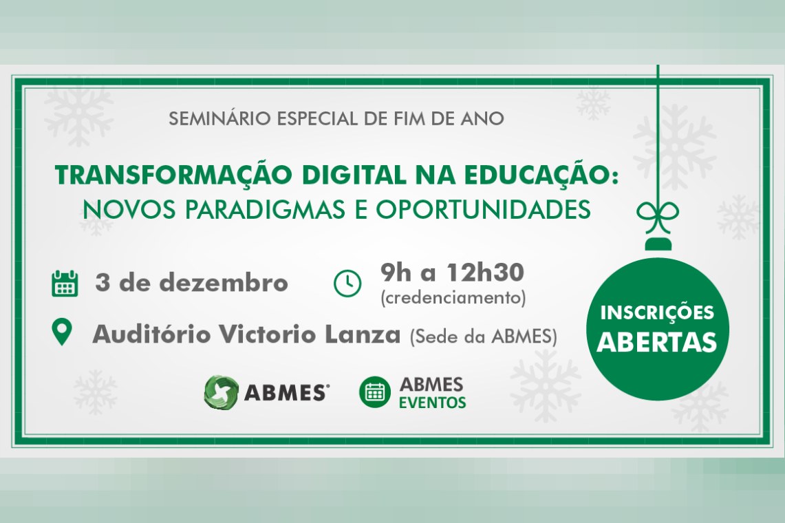 Seminário especial de fim de ano | Transformação digital na educação: novos paradigmas e oportunidades